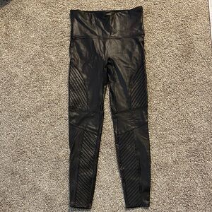 Spanx faux leather moto textured leggings brand new without tags never worn